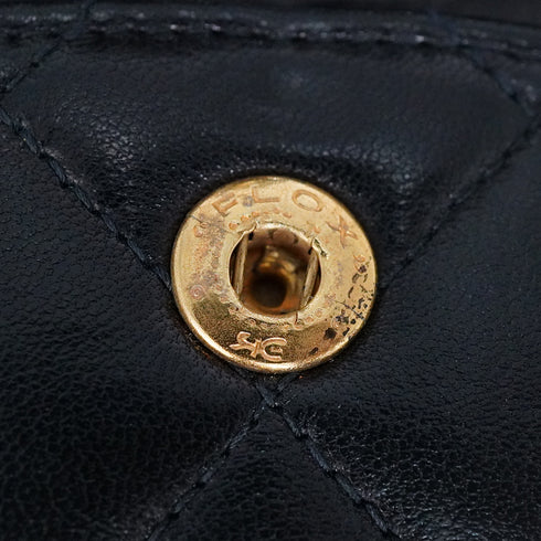 VINTAGE CHANEL CLASSIC FLAP SMALL CHAIN SHOULDER BAG BLACK LAMB SKIN GOLD HARDWARE 90345072