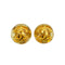 VINTAGE CHANEL EARRINGS COCOMARK ROUND CLEAR GOLD ACCESSORY 25 90345999