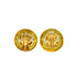 VINTAGE CHANEL EARRINGS COCOMARK ROUND CLEAR GOLD ACCESSORY 25 90345999