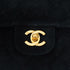 VINTAGE CHANEL CLASSIC FLAP MEDIUM CHAIN SHOULDER BAG BLACK SUEDE GOLD HARDWARE 90346107