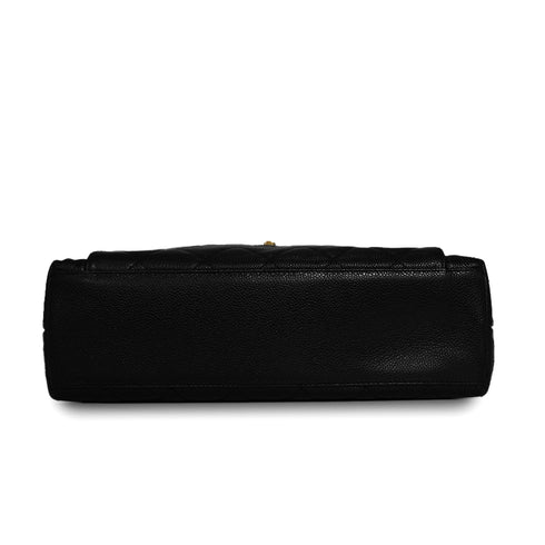 INTAGE CHANEL MATELASSE SHOULDER BAG BLACK CAVIAR SKIN SILVER HARDWARE 90346115