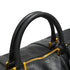 VINTAGE CHANEL BICOLORE BOSTON SHOULDER BAG BLACK LEATHER GOLD HARDWARE 90346135