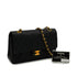 VINTAGE CHANEL CLASSIC FLAP MEDIUM CHAIN SHOULDER BAG BLACK LAMB SKIN GOLD HARDWARE 90346982