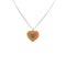 CHANEL NECKLACE HEART COCOMARK PINK SILVER ACCESSORY 04C 90347841