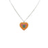 CHANEL NECKLACE HEART COCOMARK PINK SILVER ACCESSORY 04C 90347841