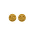VINTAGE CHANEL EARRINGS COCOMARK ROUND GOLD ACCESSORY 94A 90347860