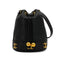 VINTAGE CHANEL TRIPLE COCO DRAWSTRING CHAIN SHOULDER BAG BLACK LAMB SKIN GOLD HARDWARE 90349270