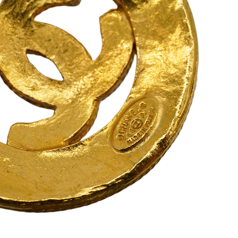 VINTAGE CHANEL NECKLACE COCOMARK ROUND GOLD ACCESSORY 94A 90350579