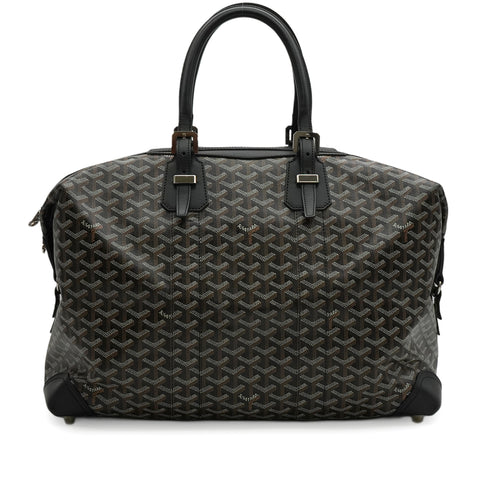 GOYARD BOEING 45 BOSTON BAG BLACK GOYARDINE CANVAS PALLADIUM HARDWARE 90351091