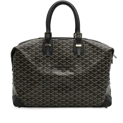 GOYARD BOEING 45 BOSTON BAG BLACK GOYARDINE CANVAS PALLADIUM HARDWARE 90351091