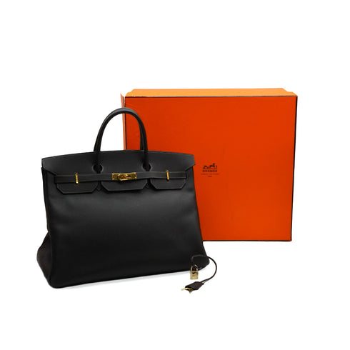 HERMES BIRKIN 40 CHOCOLAT EPSOM HAND BAG 2004 SQUARE H GOLD HARDWARE 90351637