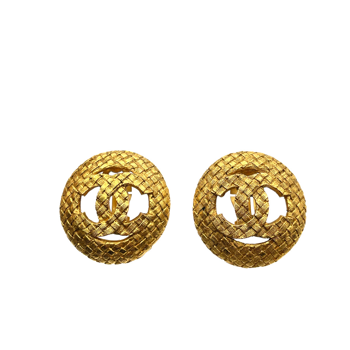CHANEL VINTAGE EARRINGS COCO MARK ROUND ACCESSORY 90263326
