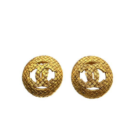 CHANEL VINTAGE EARRINGS COCO MARK ROUND ACCESSORY 90263326