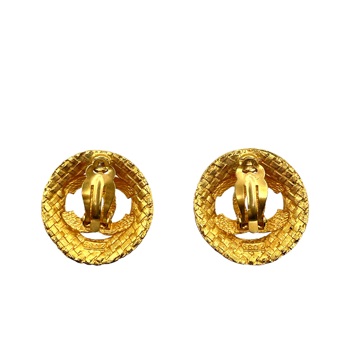 CHANEL VINTAGE EARRINGS COCO MARK ROUND ACCESSORY 90263326