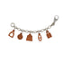 HERMES BAG CHARM AMULETTES 5 FAUVE VEAU BARENIA PALLADIUM HARDWARE 90341264