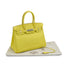 HERMES BIRKIN 30 LIME VEAU EPSOM HAND BAG 2013 SQUARE Q PALLADIUM HARDWARE 90339856