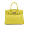 HERMES BIRKIN 30 LIME VEAU EPSOM HAND BAG 2013 SQUARE Q PALLADIUM HARDWARE 90339856