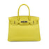 HERMES BIRKIN 30 LIME VEAU EPSOM HAND BAG 2013 SQUARE Q PALLADIUM HARDWARE 90339856