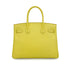 HERMES BIRKIN 30 LIME VEAU EPSOM HAND BAG 2013 SQUARE Q PALLADIUM HARDWARE 90339856