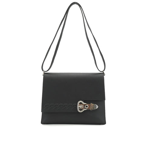 HERMES BOUCLE SELLIER BLACK VEAU SWIFT HAND SHOULDER BAG 2023 B STMP PALLADIUM HARDWARE 90335568