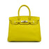 HERMES CANDY BIRKIN 30 LIME PEARL GRAY EPSOM HAND BAG 2011 SQUARE O PALLADIUM HARDWARE 90342738