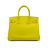 HERMES CANDY BIRKIN 30 LIME PEARL GRAY EPSOM HAND BAG 2011 SQUARE O PALLADIUM HARDWARE 90342738