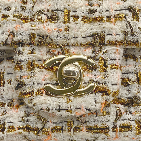 CHANEL MINI MATELASSE CHAIN SHOULDER BAG MULTICOLOR TWEED GOLD HARDWARE 90311834