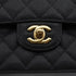CHANEL CLASSIC FLAP MEDIUM CHAIN SHOULDER BAG BLACK CAVIR SKIN GOLD HARDWARE 90344385