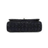 CHANEL CLASSIC FLAP MEDIUM CHAIN SHOULDER BAG BLACK SILVER SEQUINS LEATHER SILVER HARDWARE 90340129