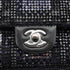 CHANEL CLASSIC FLAP MEDIUM CHAIN SHOULDER BAG BLACK SILVER SEQUINS LEATHER SILVER HARDWARE 90340129