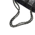 CHANEL CLASSIC FLAP MEDIUM CHAIN SHOULDER BAG BLACK SILVER SEQUINS LEATHER SILVER HARDWARE 90340129