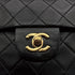 CHANEL CLASSIC FLAP SMALL CHAIN SHOULDER BAG BLACK LAMB SKIN GOLD HARDWARE 90312694
