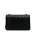 CHANEL CLASSIC FLAP SMALL CHAIN SHOULDER BAG BLACK LAMB SKIN GOLD HARDWARE 90312694