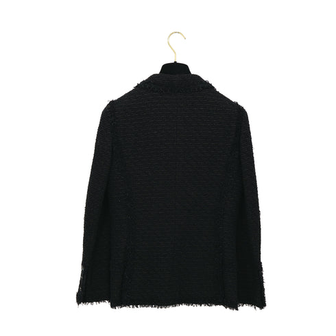 CHANEL COCO BUTTON TWEED JACKET BLACK NYLON 40 P27 RTW 90311056 - PURPOSE
