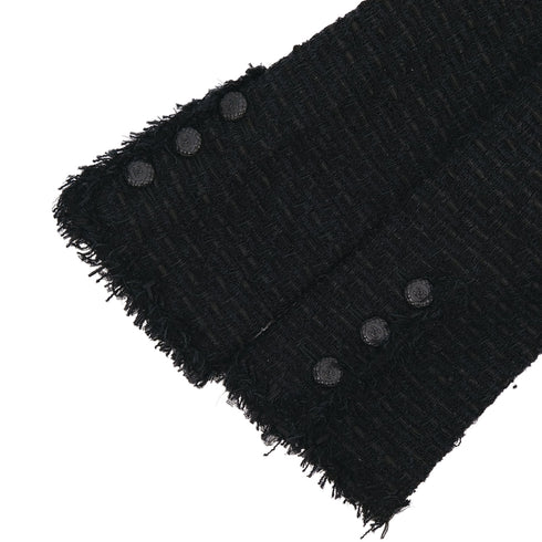 CHANEL COCO BUTTON TWEED JACKET BLACK NYLON 40 P27 RTW 90311056 - PURPOSE