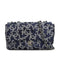 CHANEL COCOMARK CHAIN SHOULDER BAG NAVY WHITE SEQUINS LEATHER SILVER HARDWARE 90334159