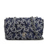 CHANEL COCOMARK CHAIN SHOULDER BAG NAVY WHITE SEQUINS LEATHER SILVER HARDWARE 90334159