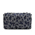 CHANEL COCOMARK CHAIN SHOULDER BAG NAVY WHITE SEQUINS LEATHER SILVER HARDWARE 90334159