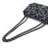 CHANEL COCOMARK CHAIN SHOULDER BAG NAVY WHITE SEQUINS LEATHER SILVER HARDWARE 90334159
