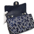 CHANEL COCOMARK CHAIN SHOULDER BAG NAVY WHITE SEQUINS LEATHER SILVER HARDWARE 90334159