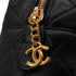 CHANEL MADEMOISELLE CHAIN SHOULDER JACKET BAG BLACK LAMB SKIN GOLD HARDWARE 90340369