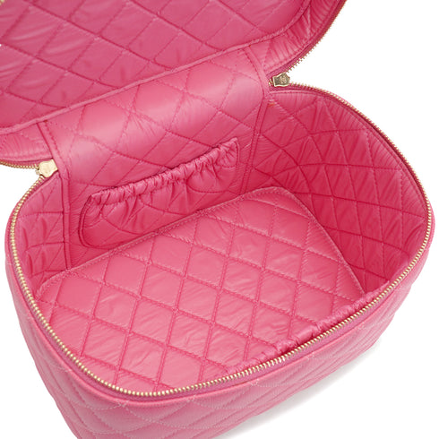 CHANEL MATELASSE VANITY HAND BAG PINK CAVIAR SKIN GOLD HARDWARE 90332586