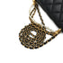 CHANEL MINI MATELASSE CHAIN SHOULDER BAG FAUX PEARL BLACK LAMB SKIN GOLD HARDWARE 90340178