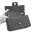 CHANEL MINI MATELASSE CHAIN SHOULDER BAG GRAY LAMB SKIN GOLD HARDWARE 90334152