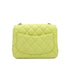 CHANEL MINI SQUARE 17 CHAIN SHOULDER BAG YELLOW LAMB SKIN SILVER HARDWARE 90333724