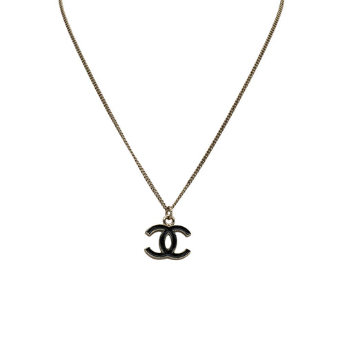 CHANEL NECKLACE COCOMARK GOLD BLACK ACCESSORY 07V 90335903