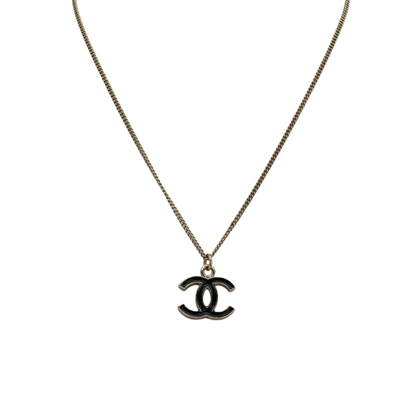 CHANEL NECKLACE COCOMARK GOLD BLACK ACCESSORY 07V 90335903