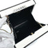 CHANEL N°5 PERFUME BOX CLUTCH CHAIN SHOULDER BAG BLACK WHITE LEATHER 90312939