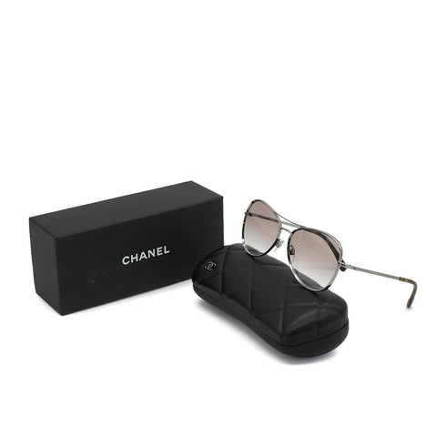 CHANEL SUNGLASSES CHAIN SILVER EYEWEA 90335311