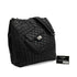 CHANEL 2.55 CHAIN SHOULDER BAG BLACK LEATHER SILVER HARDWARE 90350361